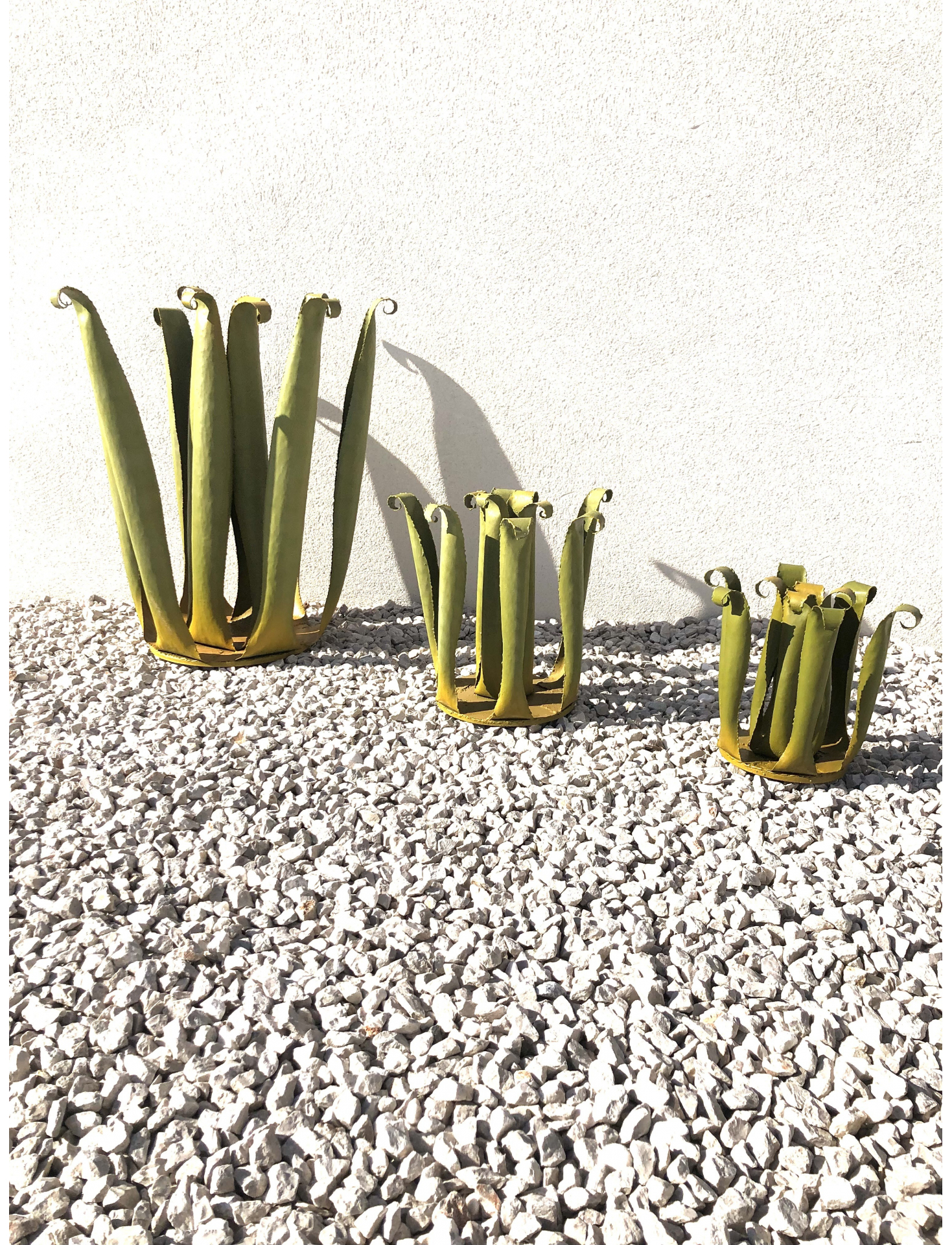 Cactus CONIQUE vert naturel , métal: acier