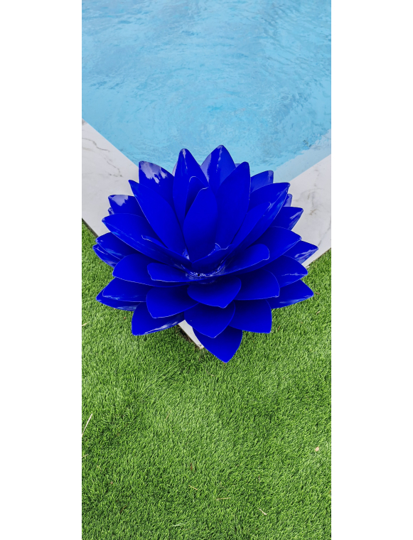 Cactus bleu ARTICHAUT en fer forgé